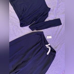 Offline by aerie black matching set with flare pants